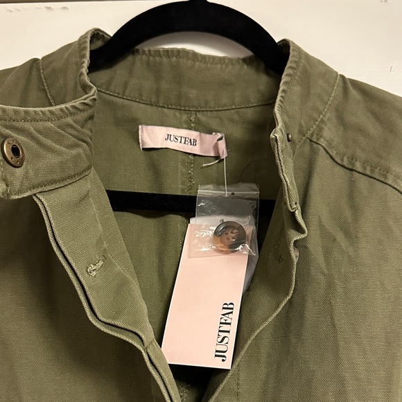 JustFab Olive Utility Jacket – Embroidered Pockets, NWT ✨ - Picture 2 of 5